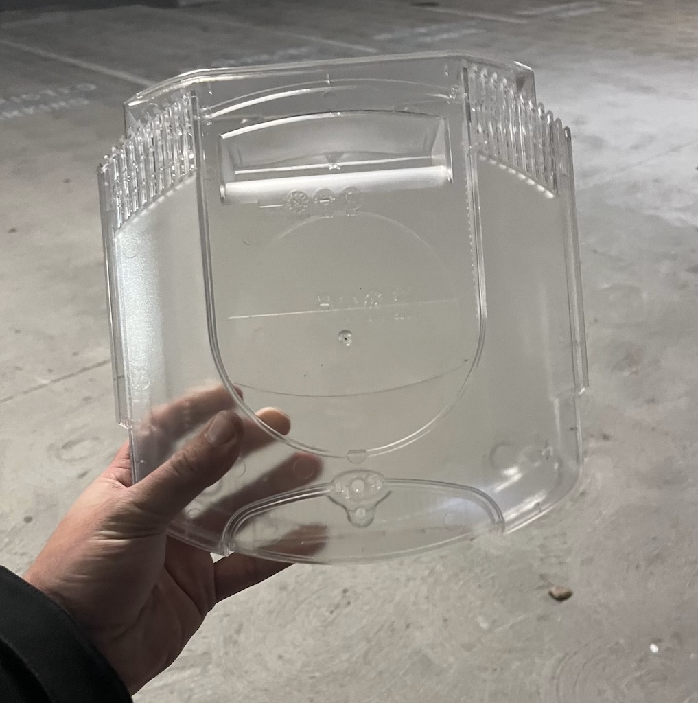 Clear injection molded Jaguar